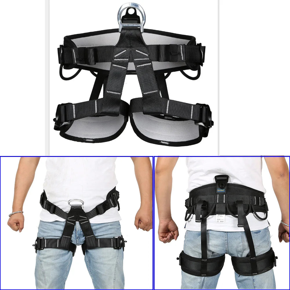 Protect Waist Safety Climbing Harness Half Body Harness for Mountaineering Fire Rescuing Rock Climbing Rappelling Tree Climbing