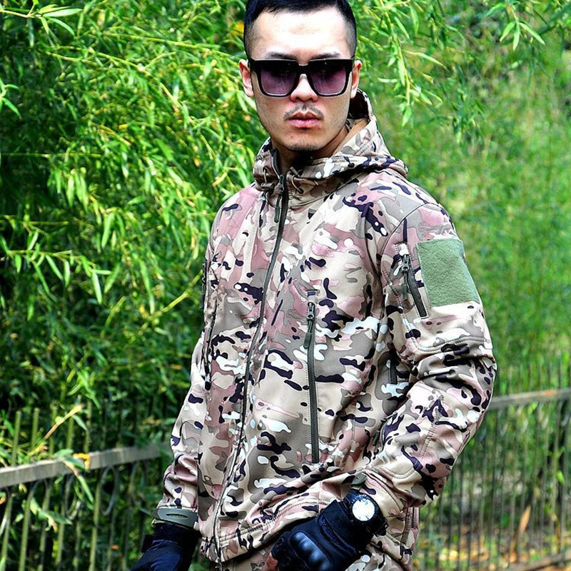 Waterproof Shark Skin Soft Shell Jacket or Pants Men Tactical Camouflage Jacket Winter Autumn Coat Clothes