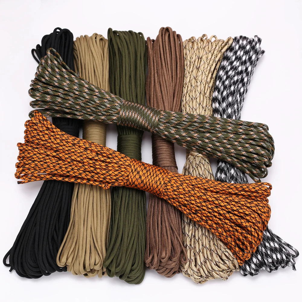 Standard Dia.4mm 9 stand Cores Paracord for Survival Parachute Cord Lanyard Camping Climbing Camping Rope Hiking Clothesline