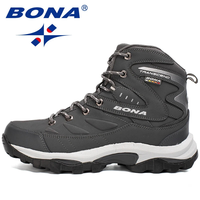 BONA New Hot Style Men Hiking Shoes Winter Outdoor Walking Jogging Shoes Mountain Sport Boots Climbing Sneakers Free Shipping