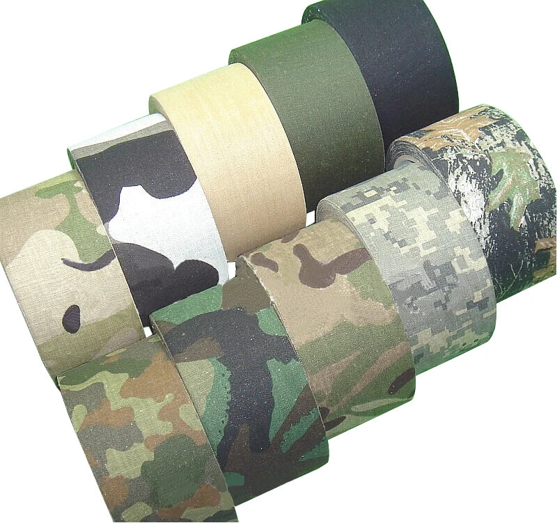 5M Outdoor Camouflage Tape WRAP Hunting Waterproof Self Adhesive Camo Tape Stealth Bandage 0.05m x 5m /2inchx196inch