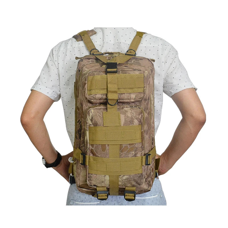 3P Tactical Backpack 20L-25L 1000D Nylon Outdoor Hiking Camping Traveling Fishing For Men Hunting Molle Bag Sport Rucksacks