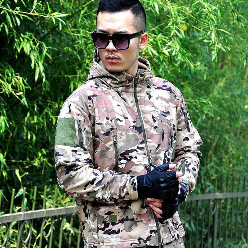 Waterproof Shark Skin Soft Shell Jacket or Pants Men Tactical Camouflage Jacket Winter Autumn Coat Clothes