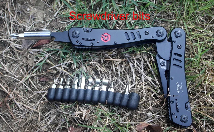 Ganzo Knife G302B Multi Tool Plier Bits EDC Survival Multitools Pliers 26 in 1 Outdoor Multifunction folding knives  Camping