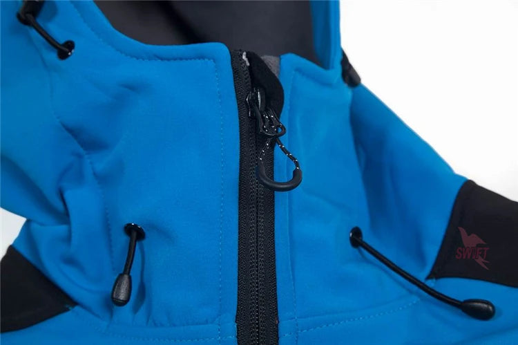 Customize LOGO Thermal Fleece Waterproof Hoodies Softshell Jacket Women Windproof Outdoor Hiking Camping Trekking Clothing