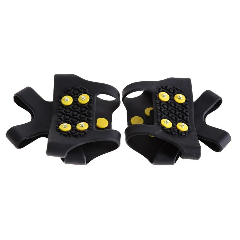 Outdoor 10 Studs Universal Ice Snow Shoe Spiked Grips Cleats Crampons Winter Climbing Camping Anti Slip Shoes Cover S M L XL