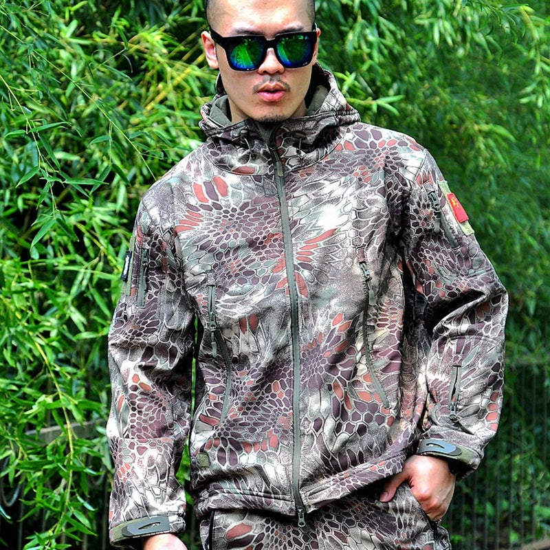 Waterproof Shark Skin Soft Shell Jacket or Pants Men Tactical Camouflage Jacket Winter Autumn Coat Clothes