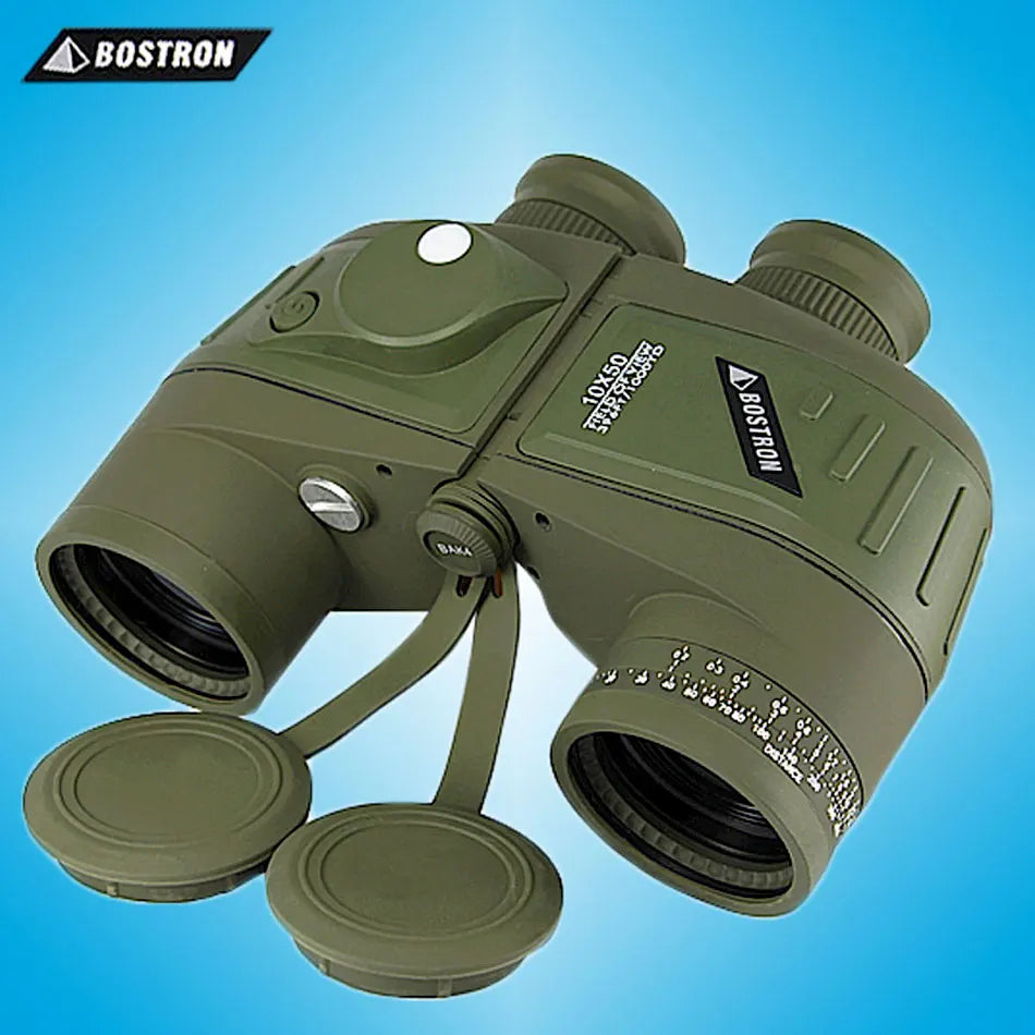 10X50 Optics Military Binocular Telescope Waterproof Shockproof Spotting Scope with Compass for Camping Travel Hunting Boshiren