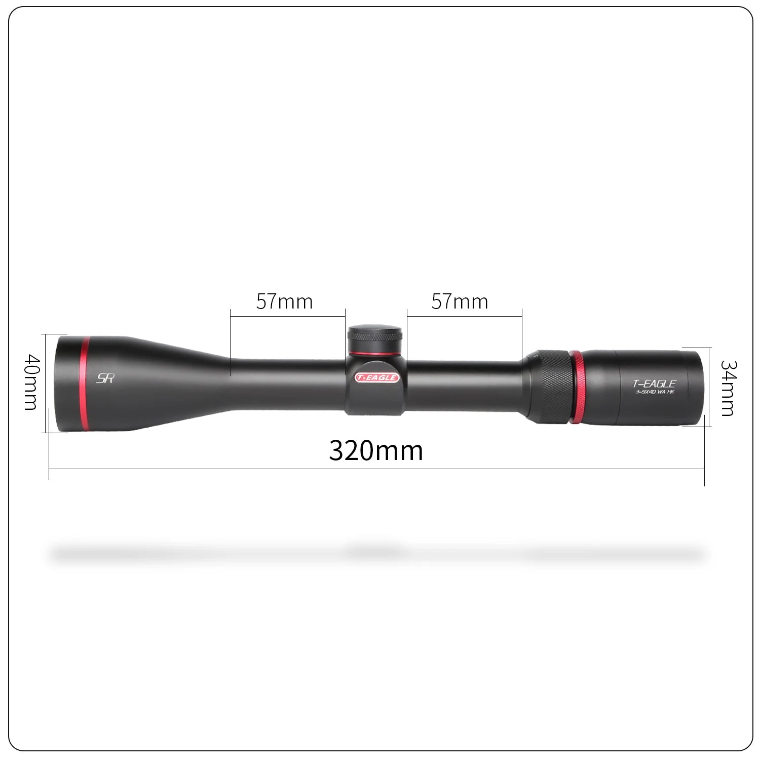 T-EAGLE Optics SR 3-9X40IR Tactical RiflesScope Air Gun Rifle Scopes Hunting Spotting Collimator Optical Airsoft Sight