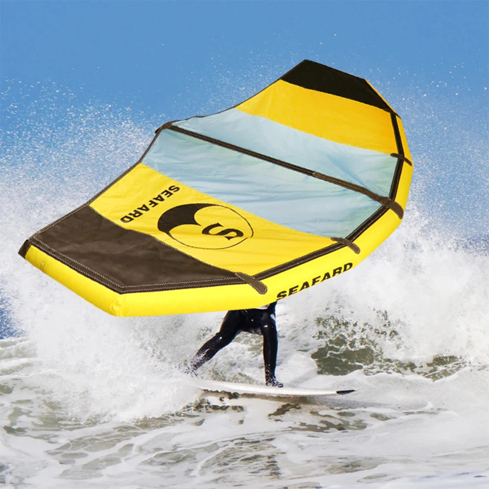 Foldable Windsurfing Inflatable Kite Kiteboarding Wing For Water/Land Flying Shortboard Funboard