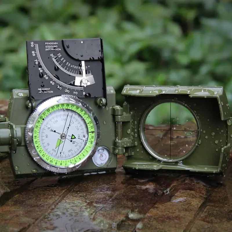 Mulitifunctional Outdoor Survival Military Compass Camping Waterproof Geological Compass Digital Navigation Equipment