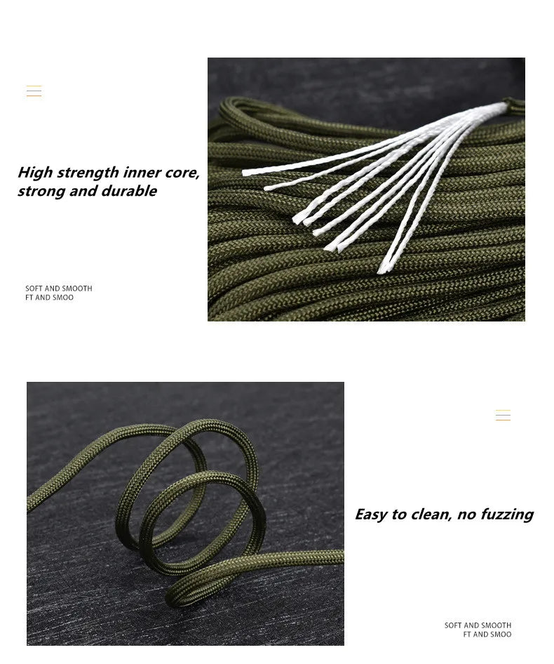 Standard Dia.4mm 9 stand Cores Paracord for Survival Parachute Cord Lanyard Camping Climbing Camping Rope Hiking Clothesline