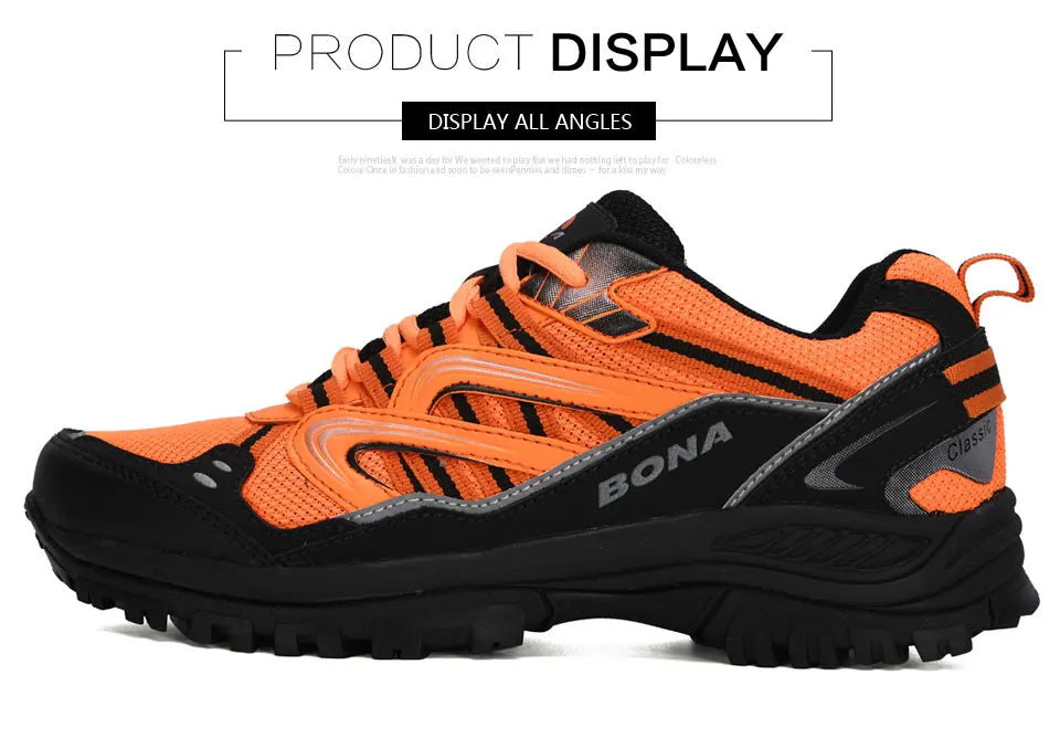 BONA New Designers Popular Sneakers Hiking Shoes Men Outdoor Trekking Shoes Man Tourism Camping Sports Hunting Shoes Trendy