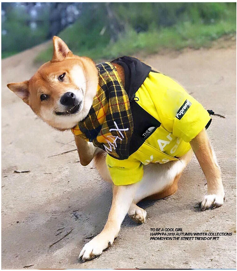 Pet Dog Waterproof Coat The Dog Face Pet Clothes Outdoor Jacket Dog Raincoat Reflective Clothes for Small Medium Large Dogs