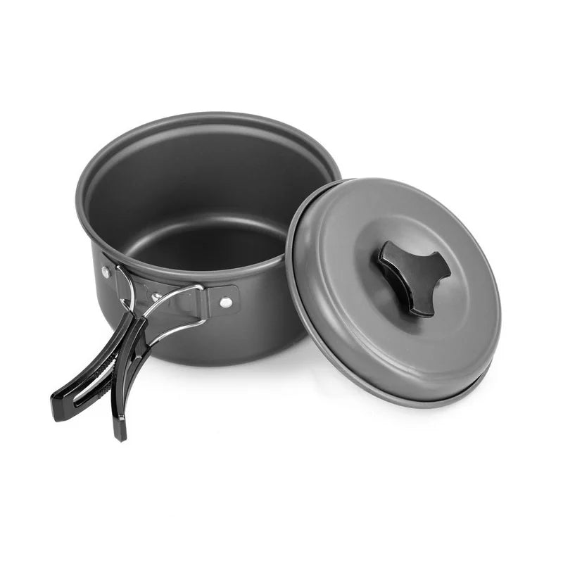 1 Person Ultralight Outdoor Camping Cookware Single Cooking Pot Utensils for Hiking Picnic Backpacking Tableware Pot