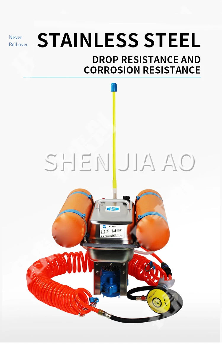 Diving Equipment Full Set Of Respirator Scuba Underwater Long Tube Time Snorkeling Deep Diving Pump Submersible