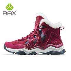 RAX Men Hiking Shoes winter Waterproof Outdoor Sneaker Men Leather Trekking Boots Trail Camping Climbing snow Sneakers Women