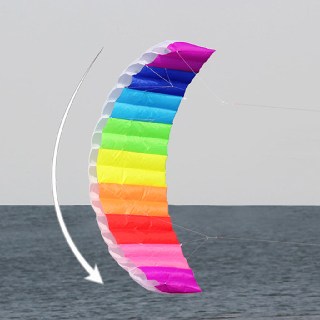 1.4m/2m/2.7m Dual Line Stunt Parafoil Parachute Surfing Kite Paragliding Kite Educational Toys Older Kid Children Kite Wing