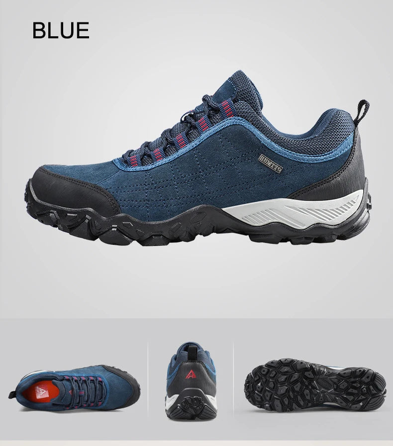 Humtto Outdoor Walking Sneakers for Men Leather Hiking Shoes Climbing Sport Women Men's Shoes Trekking Hunting Female Mens Shoes