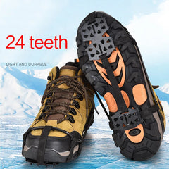 24 Teeth Ice Gripper For Shoes Women Men Crampons Ice Gripper Spike Grips Cleats For Snow Climbing Hiking шипы для обуви taca