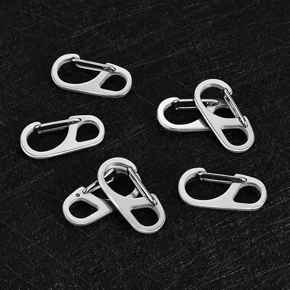 1/5PCS Mini Carabiner Clips Tiny Alloy Spring Snap Hook Keychain Clasps EDC Small Hanging Buckle for Backpack Camping Bottle