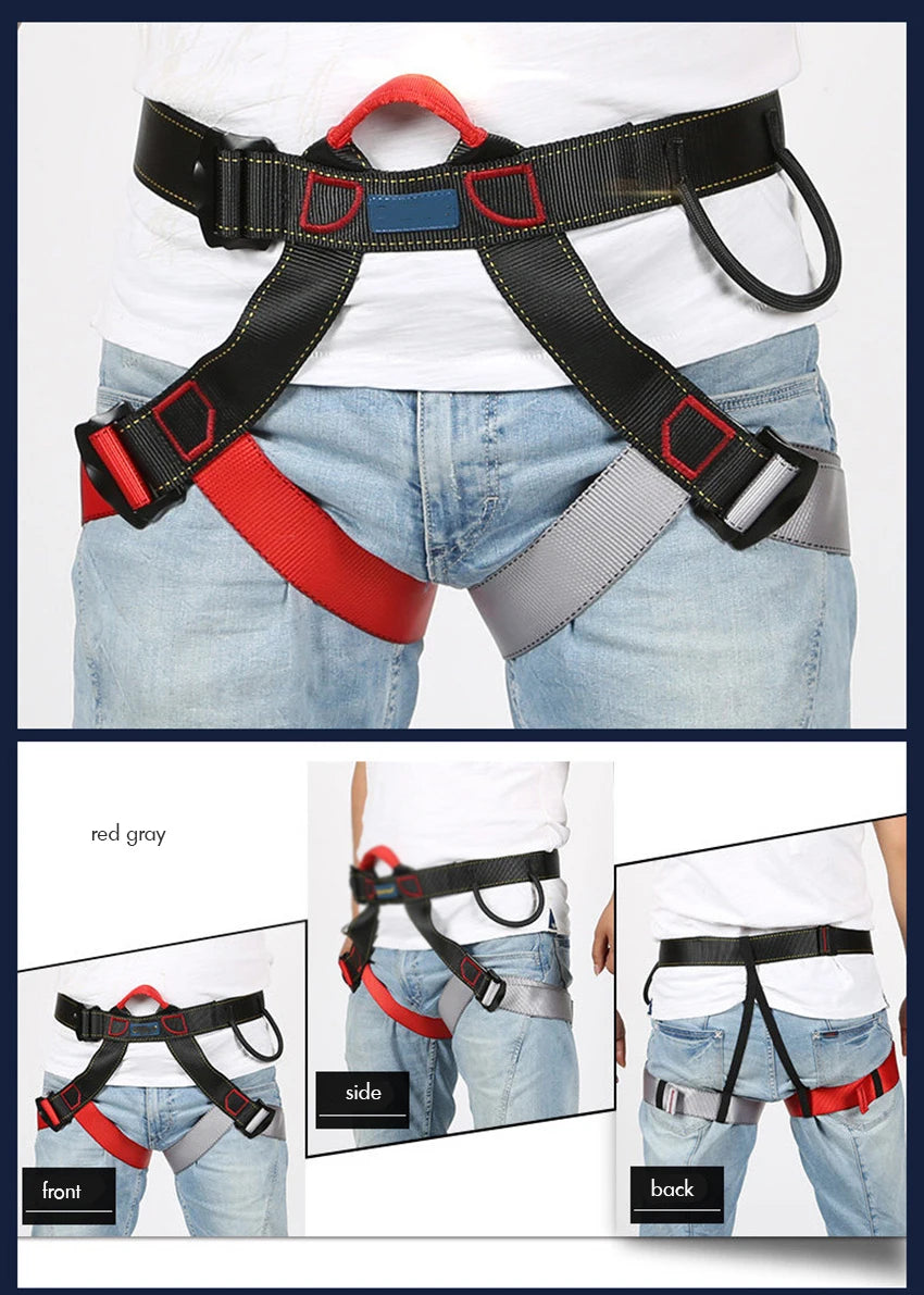 Climbing Harness, Rock Climbing Harness Protect Waist Safety Harness, Half Body Harness for Mountaineering Fire Rescuing