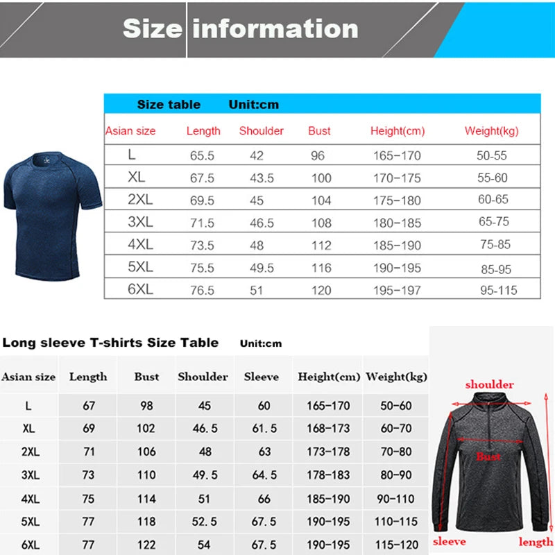 Men Quick Dry T-shirt Long Sleeve Sport Top Sportswear Male Fitness Outdoor Running Mountaineer Trekking Clothing Training Shirt