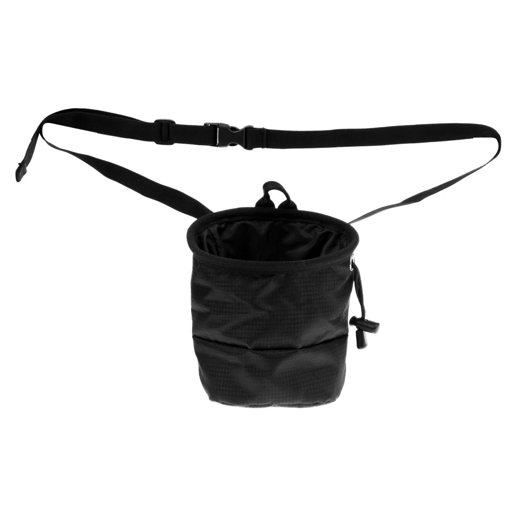 Cuboid Waterproof Climber Climbing Bouldering Chalk Bag w/ Waist Belt Pocket for Indoor and Outdoor Climbing Lifting Bouldering