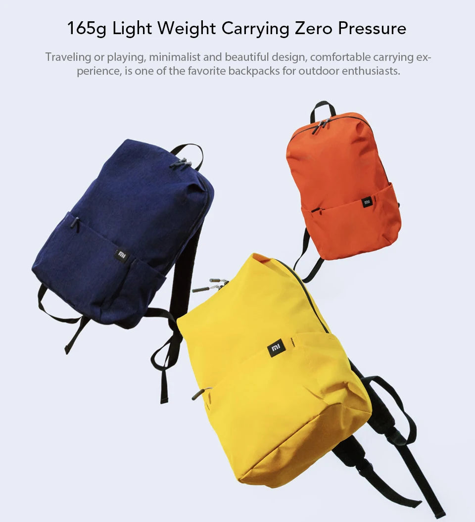 New Original Xiaomi Colorful Backpack Bag 10L Leisure Sports Chest Pack Bags Unisex For Mens Women Travel Camping Smart Home Bag