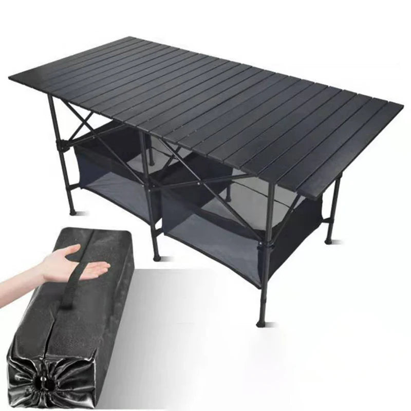 New Outdoor Folding Table Chair Camping Aluminium Alloy BBQ Picnic Table Waterproof Durable Folding Table Desk