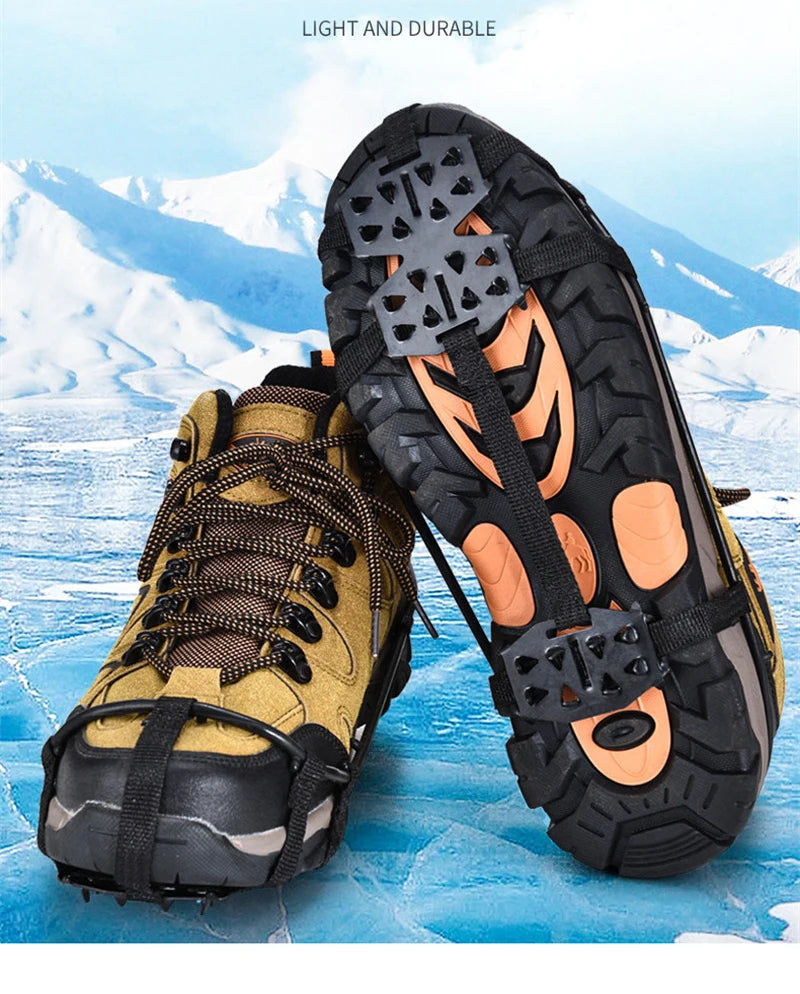 24 Teeth Ice Gripper For Shoes Women Men Crampons Ice Gripper Spike Grips Cleats For Snow Climbing Hiking шипы для обуви taca