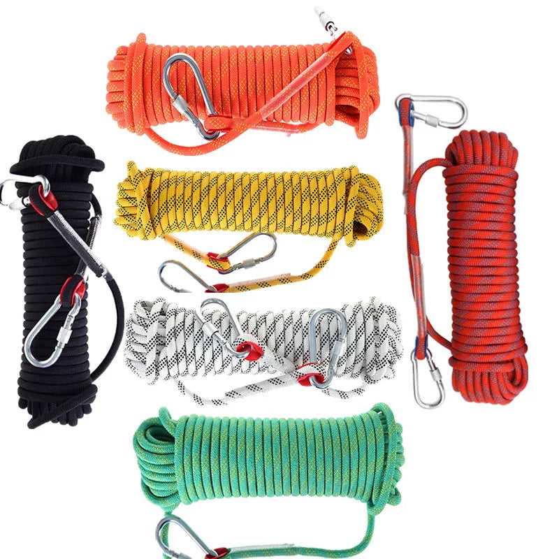 10M 20M Outdoor Auxiliary Ropes Floating Climbing Rope 10mm 12mm Dia High Strength Cord Safety Rope Trekking Hiking Accessories