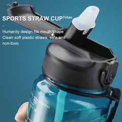 Sport Water Bottles with Straw Summer New Large-capacity Tritan Plastic Portable Leakproof Drink Bottle BPA Free Outdoor Travel