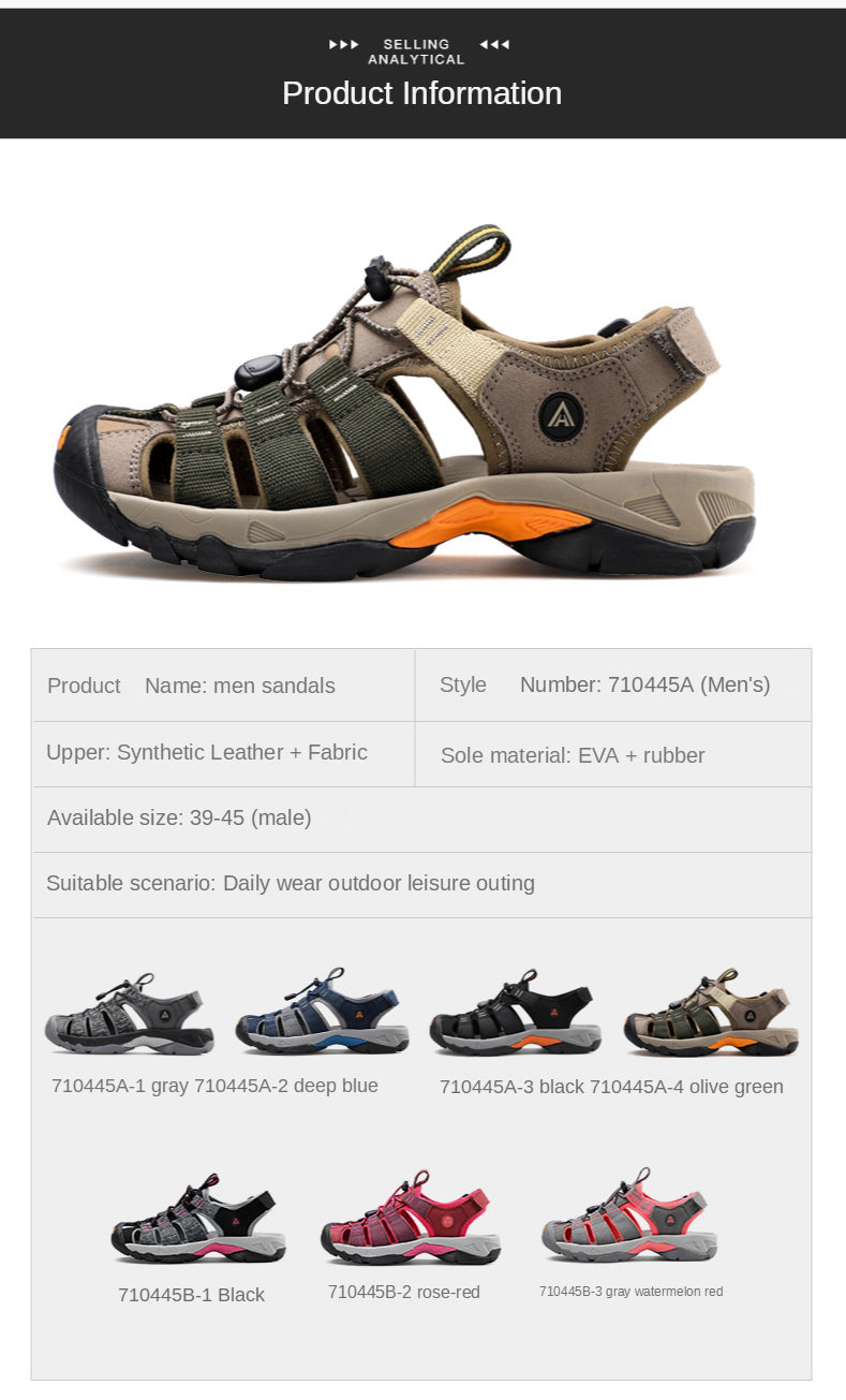 HUMTTO Summer Men Sandals 2021 Breathable Beach Sandals for Men’s Outdoor Water Mens Hiking Camping Fishing Climbing Aqua Shoes