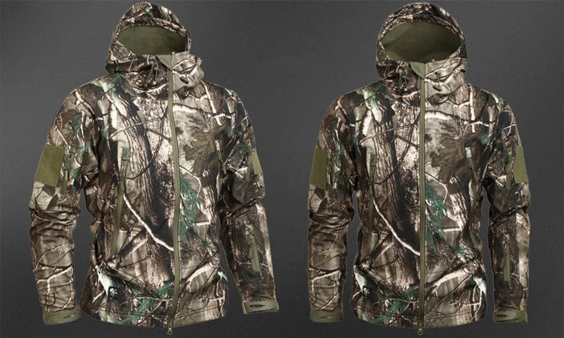 Hiking Jackets Men Camouflage Tactical Jacket Autumn Winter Shark Skin Soft Shell Waterproof Jacket Windbreaker