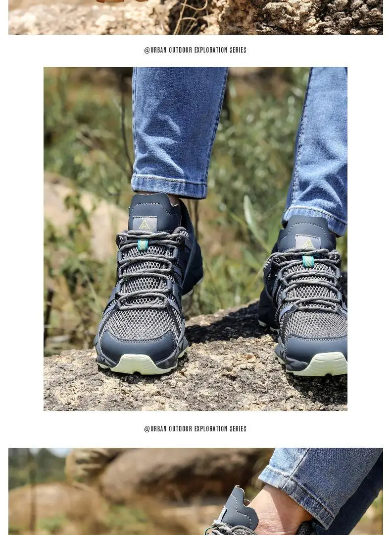 HUMTTO Brand Summer Hiking Shoes Man Breathable Water Sneakers for Men Trekking Sandals Male Outdoor Climbing Walking Shoes Mens