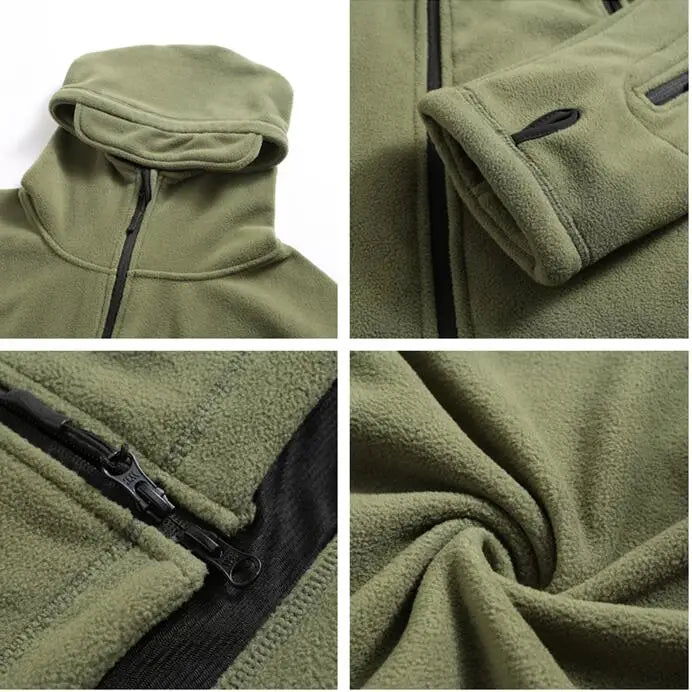 Tactical Fleece Jacket Military Uniform Soft Shell Casual Hooded Jacket Men Thermal Army Clothing