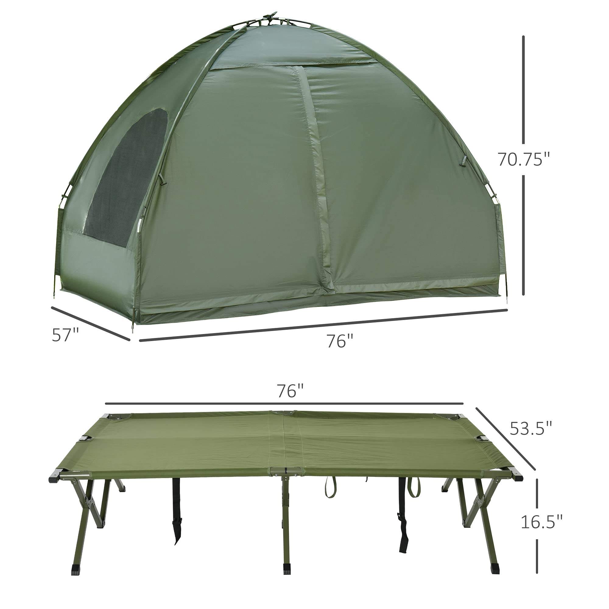 Foldable Elevated Camping Bed Tent for 2 People - Portable & Waterproof