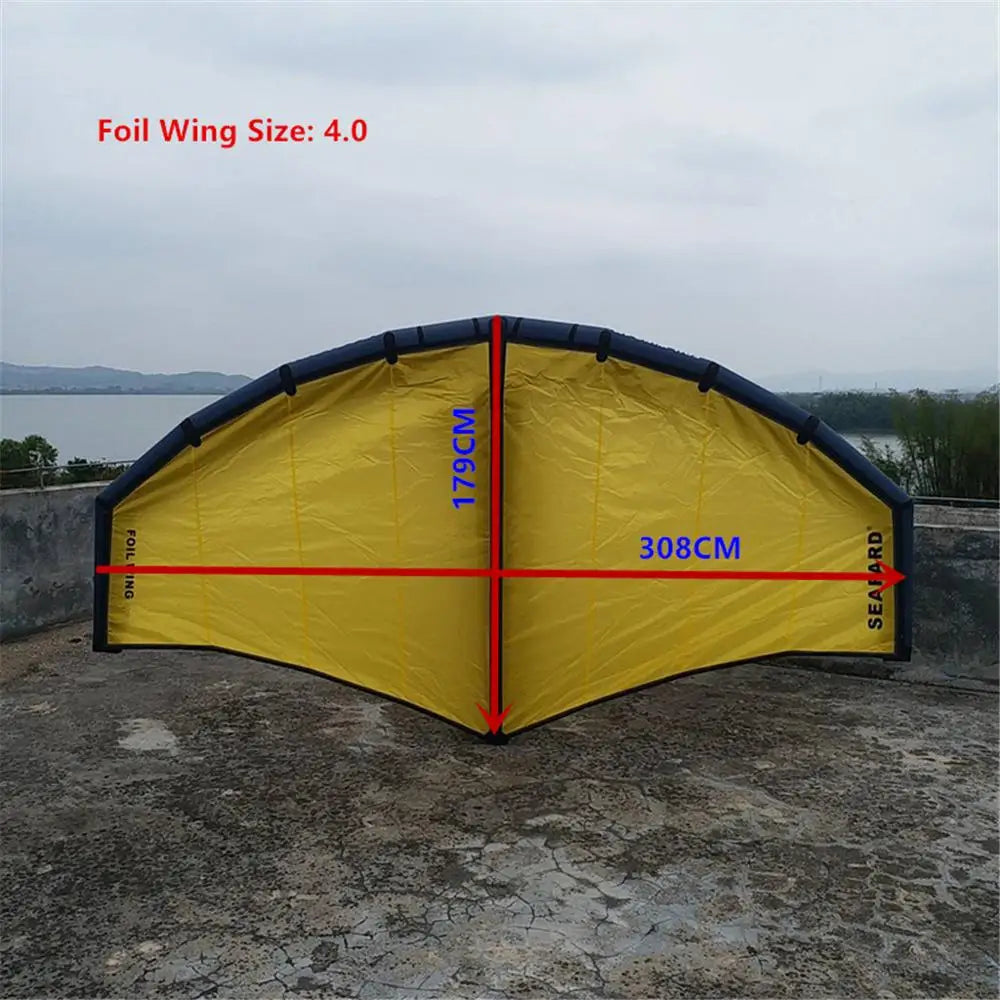 Foldable Windsurfing Inflatable Kite Kiteboarding Wing For Water/Land Flying Shortboard Funboard