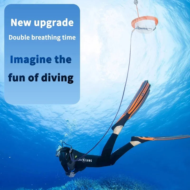 2.7-5 Hours Scuba Diving Snorkel Equipment Trap Mobile Ventilator Support Deepest 12 Meters Underwater Snorkel Dropshipping