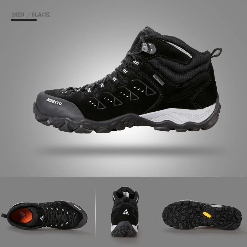 HUMTTO Waterproof Hiking Shoes Men's Outdoor Sneakers for Men 2021 Leather Women Winter Woman Climbing Trekking Sport Man Boots