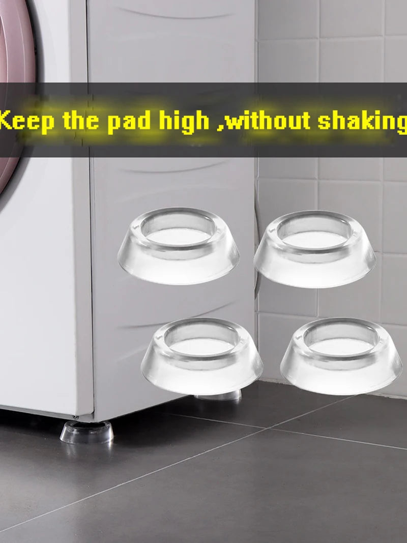 Non Slip Washing Machine Pads Dryer Stand Base Silicone Feet Mats Anti Vibration Table Chair Leg Cover Furniture Legs Protectors