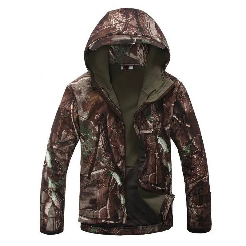 Hiking Jackets Men Camouflage Tactical Jacket Autumn Winter Shark Skin Soft Shell Waterproof Jacket Windbreaker