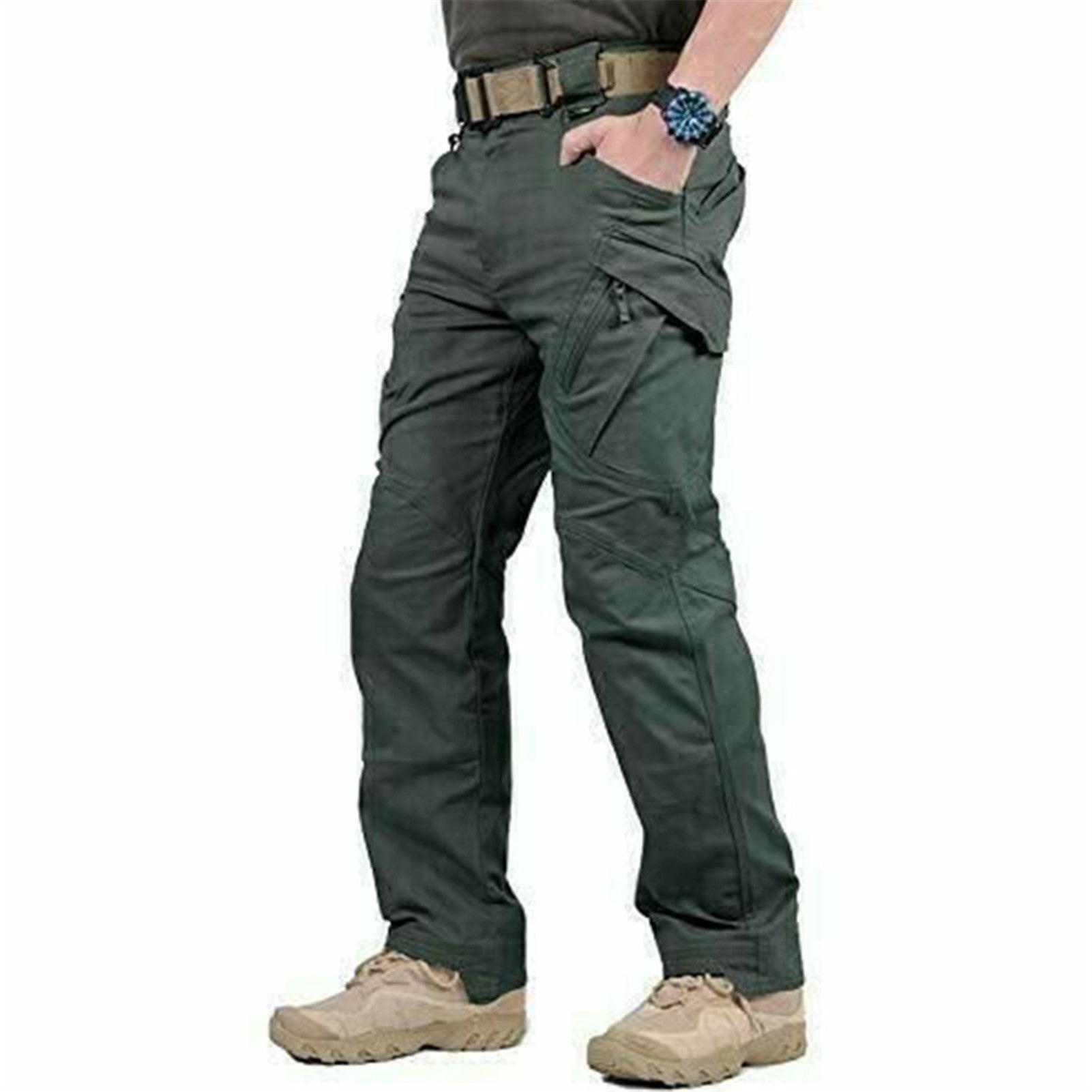 Waterproof Pants Men's Casual Work Walking Combat Cargo Multi-Pocket Pants Army Long Trousers Clothing брюки мужские Trekking