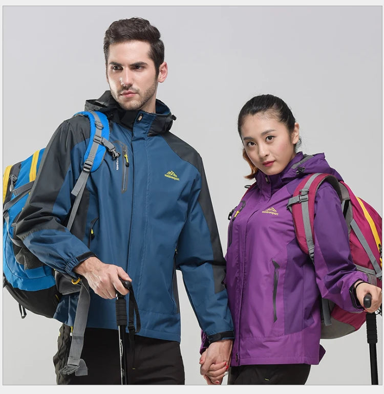 TRVLWEGO Camping Hiking Jacket Women Autumn Outdoor Sports Coats Climbing Trekking Windbreaker Travel Waterproof Clothing