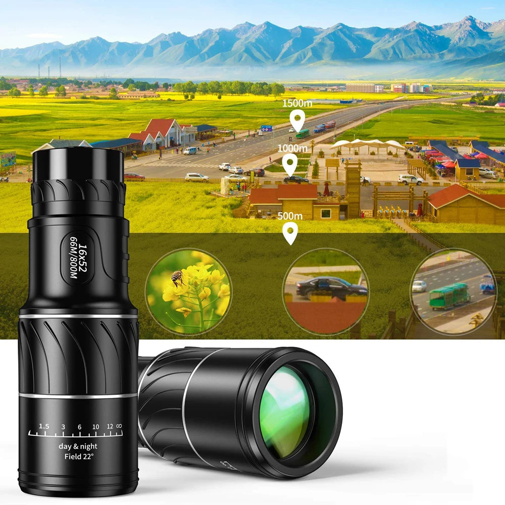 APEXEL HD Scope 16x52 Dual Focus Monocular Powerful Telescope Hunting Spotting Upgrade Handheld Binoculars For Tourism Hiking