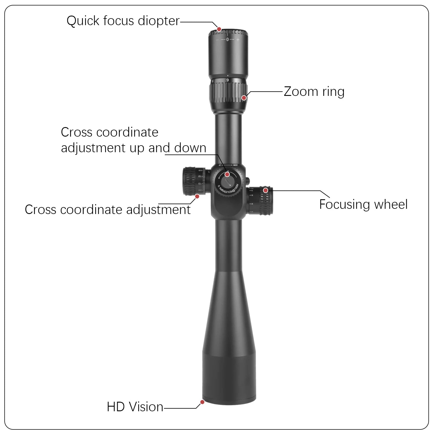 T-Eagle Optics MR6-24X50 SF FFP First Focus PlaneTactical Riflescope Spotting  Rifle Scope Hunting Collimator Air Gun Sight