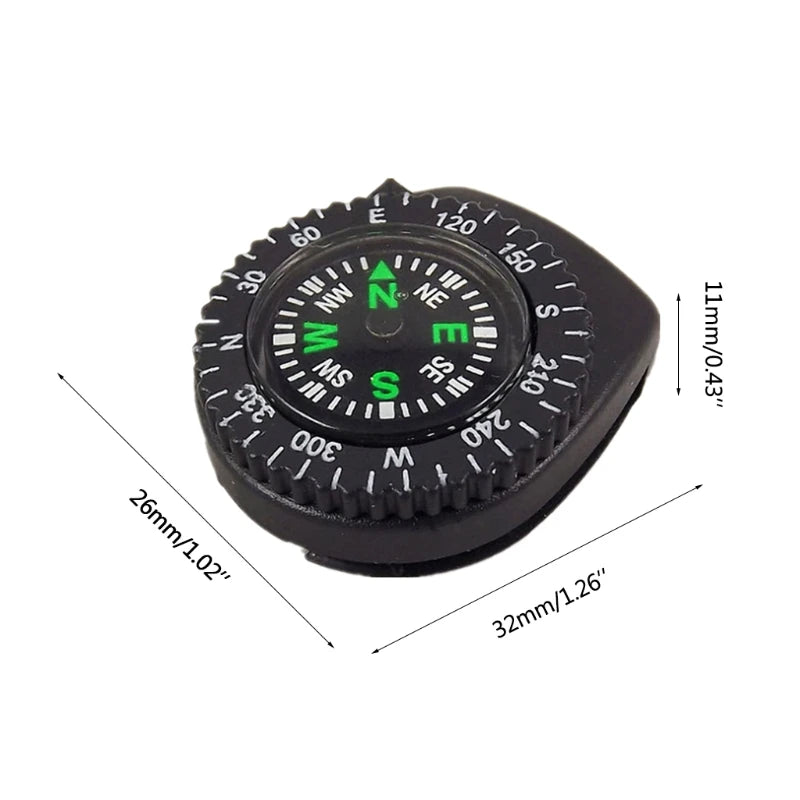 5pcs Mini Portable Compass Watch Band Slip Navigation Compass Wrist Camp Navigation Compass Watch Strap Survival