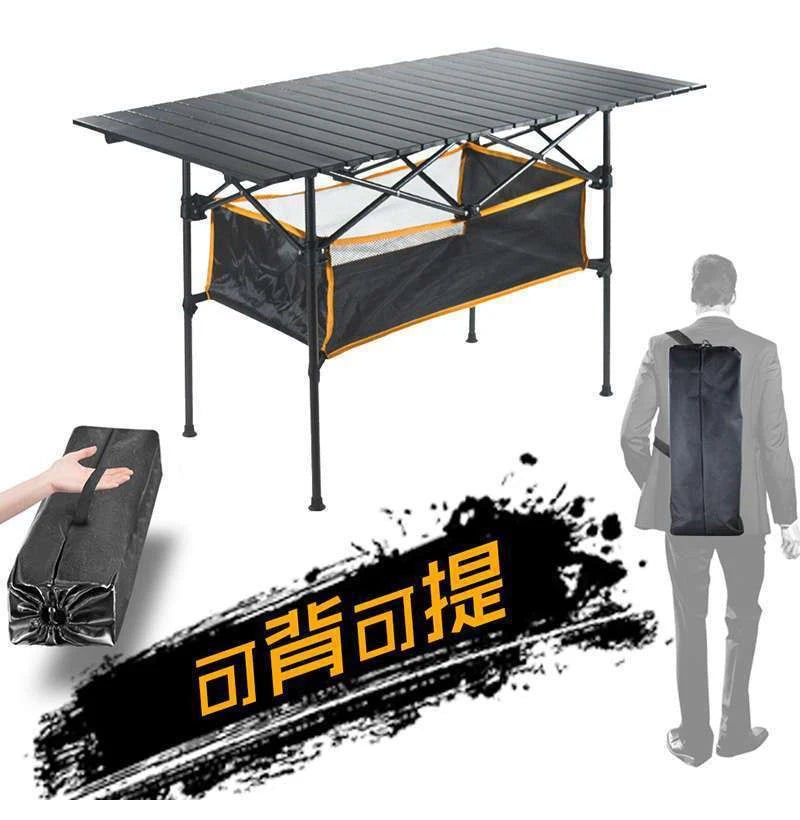 New Outdoor Folding Table Chair Camping Aluminium Alloy BBQ Picnic Table Waterproof Durable Folding Table Desk