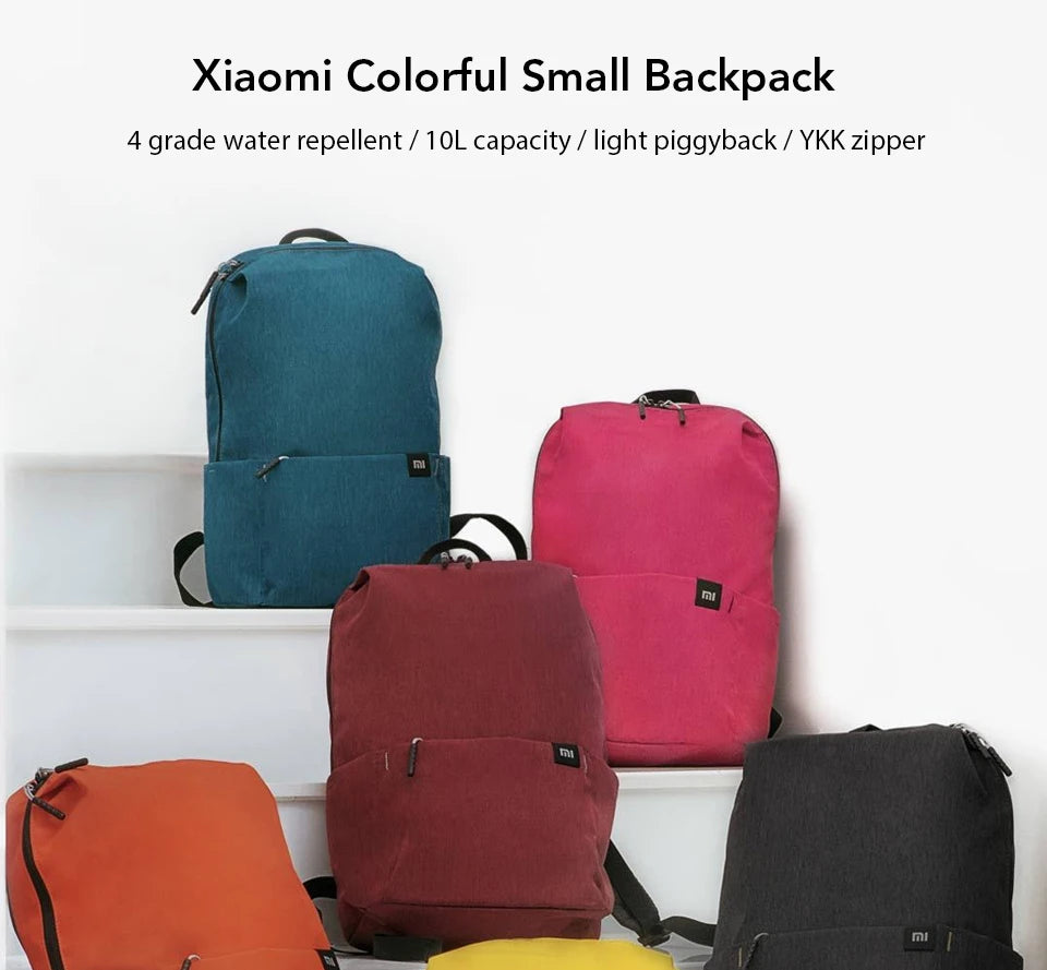 New Original Xiaomi Colorful Backpack Bag 10L Leisure Sports Chest Pack Bags Unisex For Mens Women Travel Camping Smart Home Bag